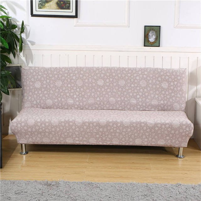 S-EMIGA Elastischer Sofa-Bettbezug mit Grafikdesign in Pink, Rutschfester Stretch-Schonbezug für Sofa und Wohnzimmer, Größe L: 185 cm - 200 cm - Bild 1