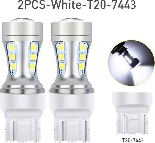 Neallor LED Canbus Rückfahrlicht und Tagfahrlicht Set, 2 Stück, Farbe: Weiß, Kompatibel mit T20 7443 W21/5W W21W 7440 7515 580 7440NA, 12V - Bild 1