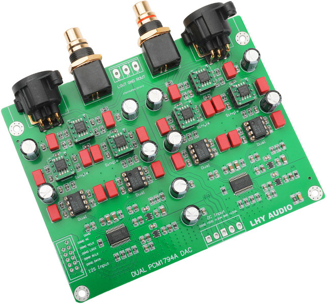 Huo Guang Shu Dual PCM1794A DAC Balanced Decoder Board USB Koaxial HiFi DIY Kit 24Bit 192K in Grün - Bild 1