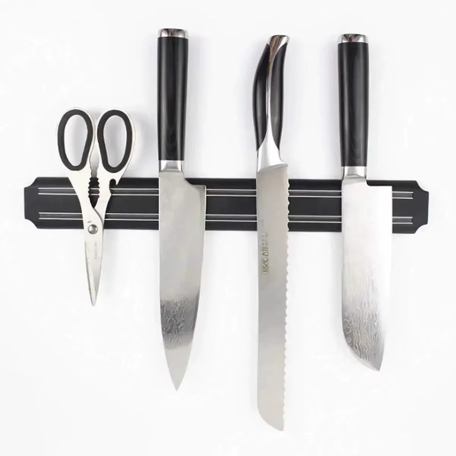 RSCHEF Magnetische Messerleiste zur Wandmontage in Schwarz, Platzsparende Messerhalterung und Utensilienaufbewahrung für deine Küche - Bild 2