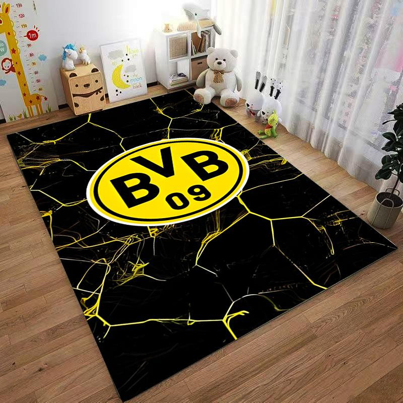 Haisilk Moon Teppich mit BVB 09 Fußball-Design in Schwarz-Gelb, Anti-Rutsch-Matte aus Polyester, B/B: 60 x 40 cm - Bild 6