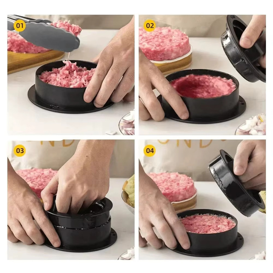 FAIS DU Hamburger Presse aus Kunststoff für gefüllte Burger in Schwarz - Bild 3