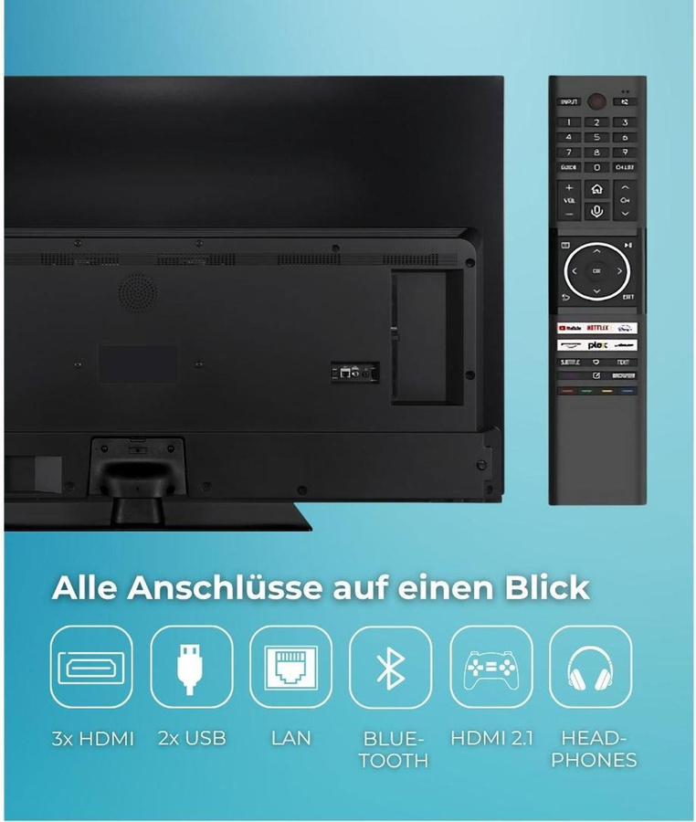 Toshiba Smart-TV 65UV6F68DA 4K Ultra HD LCD LED Fernseher Schwarz - Bild 3