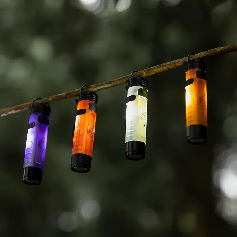 MOUNTAINHIKER Mini-Taschenlampe mit Schlüsselclip, USB wiederaufladbare Outdoor-LED-Taschenlampe in Lila - Bild 2