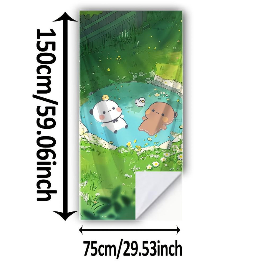 Lampada Strandtuch mit Cartoon-Print, weiß und mehrfarbig, Breite: 40 cm, Höhe: 60 cm - Bild 2