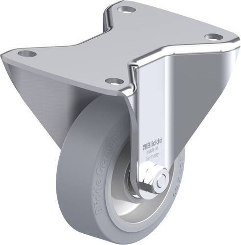 Blickle Bockrolle BH-ALEV 100K-3-SG in Grau aus Stahl mit 100mm Rad-Durchmesser und 200kg Tragfähigkeit - Bild 1