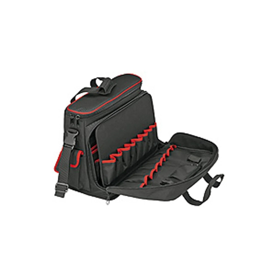 Knipex Werkzeugtasche Service 00 21 10 LE unbestückt aus Polyester in Schwarz-Rot B/T/H: 44,0 x 34,0 x 20,0 cm - Bild 3