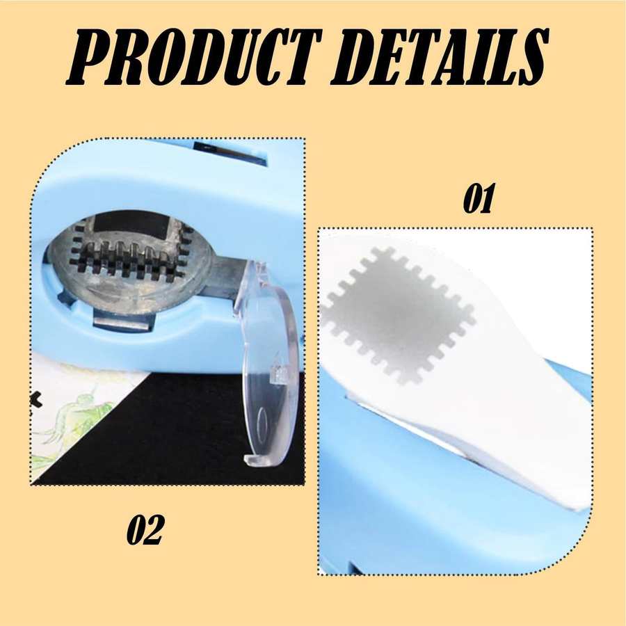 Manueller Stempel Puncher in Blau für Scrapbooking und DIY-Bastelarbeiten - Bild 5