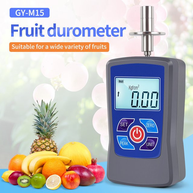Digitales Fruchthärteprüfgerät JUANJUAN Fruchtpenetrometer Durometer in Grau für Birnen, Trauben und Orangen mit Messbereich 0,2 bis 30 kgf - Bild 1