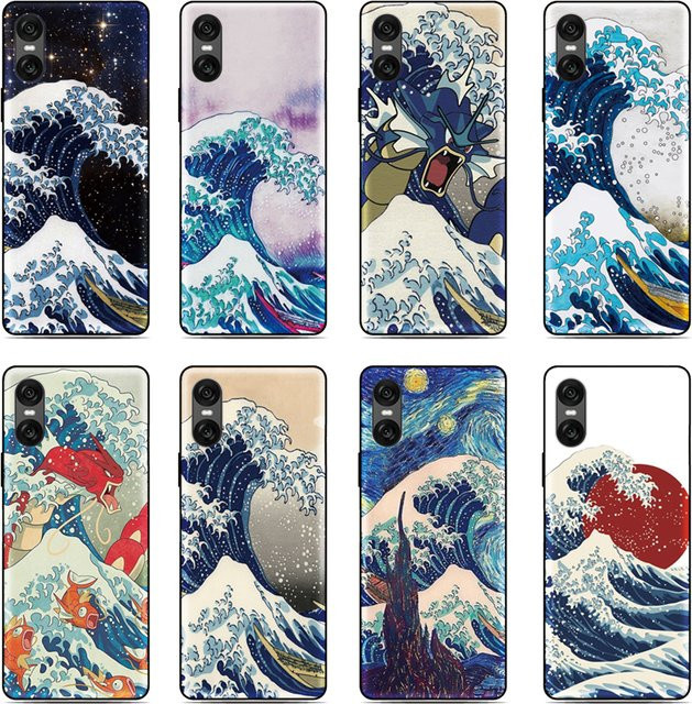 Wave Kanagawa Handyhülle für Motorola Moto G87 G47 G37 G56 G86 G84 G54 G24 G06 G15 Power G04s G8 Lite One Vision Macro Cover - Bild 1
