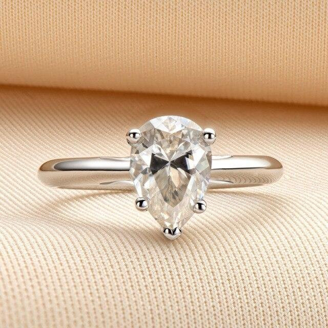 Ring 925 Silber, Moissanit, Damen - Bild 1