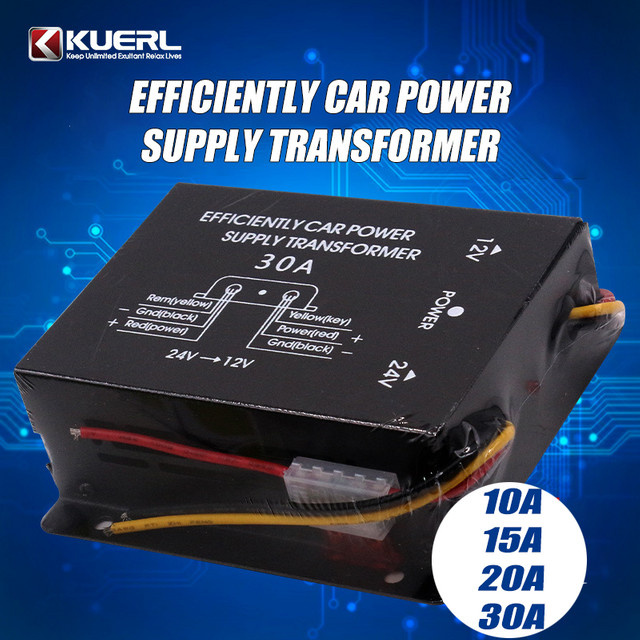 DC-DC Spannungswandler 24V zu 12V Step Down Modul Netzteil Adapter in Schwarz - Bild 1