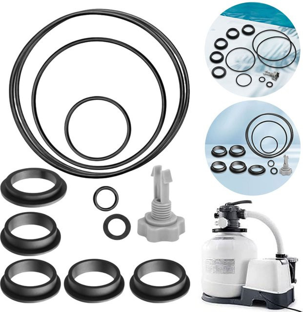 Intex Ersatzteile Dichtungssatz für Sandfilter-Pumpen, Schwarz - Bild 1