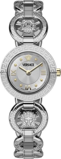 Versace Damenuhr Greca Jewel, Quarz, Edelstahl, Silber, 28 mm, 5 ATM - Bild 1