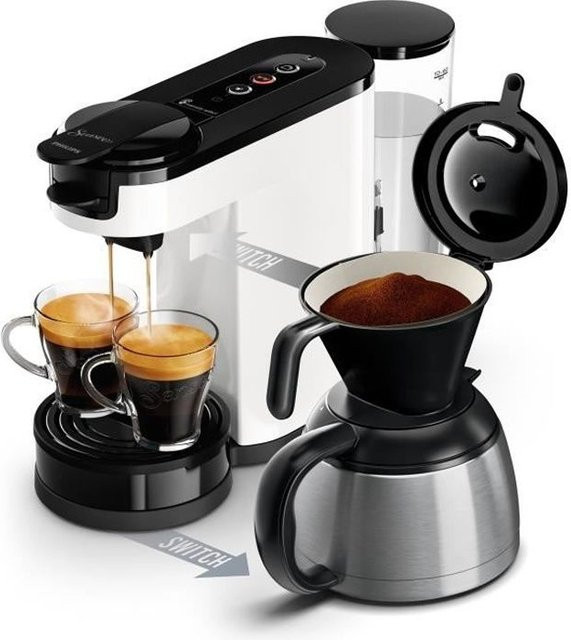 Philips Senseo Switch 2-in-1 Kapsel- und Filterkaffeemaschine in Weiß - Bild 1