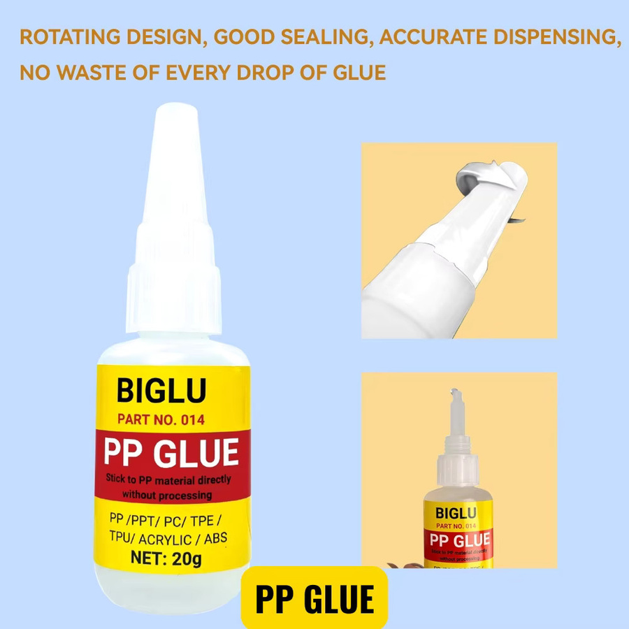 BIGLU Sekundenkleber für Polypropylen (PP) und Kunststoffe, transparent, 20 g - Bild 2