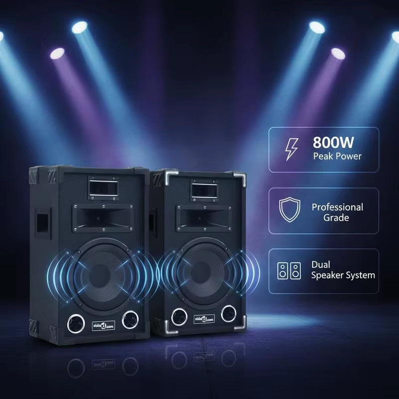 Passiver Profi-HiFi- und Bühnenlautsprecher in Schwarz mit 1000 W Spitzenleistung, 30 cm Tieftöner und robustem Spanplattengehäuse - Bild 5