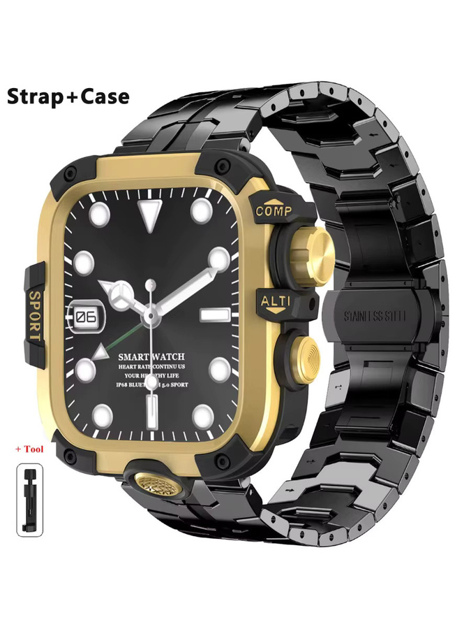 CHIICSMART Uhrenarmband Edelstahl, Glas+PC-Gehäuse, Unisex - Bild 3