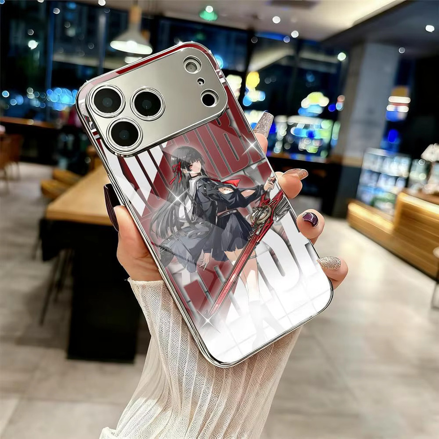 Game Chisa W-Wuthering Waves Handyhülle für iPhone 17 16 15 14 13 12 Pro Max Plus mit galvanisiertem Metall-Bumper in Multicolour - Bild 2
