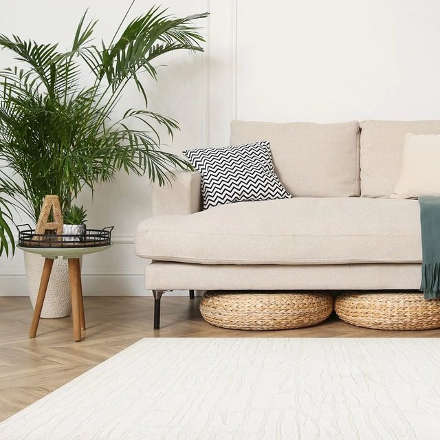 Art Universe Teppich White Lines Pearl in Weiß, modern und abstrakt, B: 120 cm, L: 170 cm - Bild 1