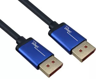 DINIC Premium DisplayPort 1.4 HQ Kabel in Blau, Länge: 1 m - Bild 1