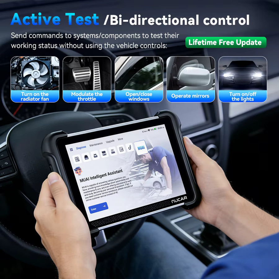 MUCAR 892BT PRO Topology AI Schlüsselprogrammierer und Kfz-Diagnosegerät mit J2534, bidirektionalem OBD2-Scanner, ECU-Codierung sowie CANFD und DOIP in Schwarz - Bild 4