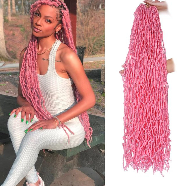 36-Zoll Faux Locs Häkelhaar, lockig gewellt, Damen - Bild 1