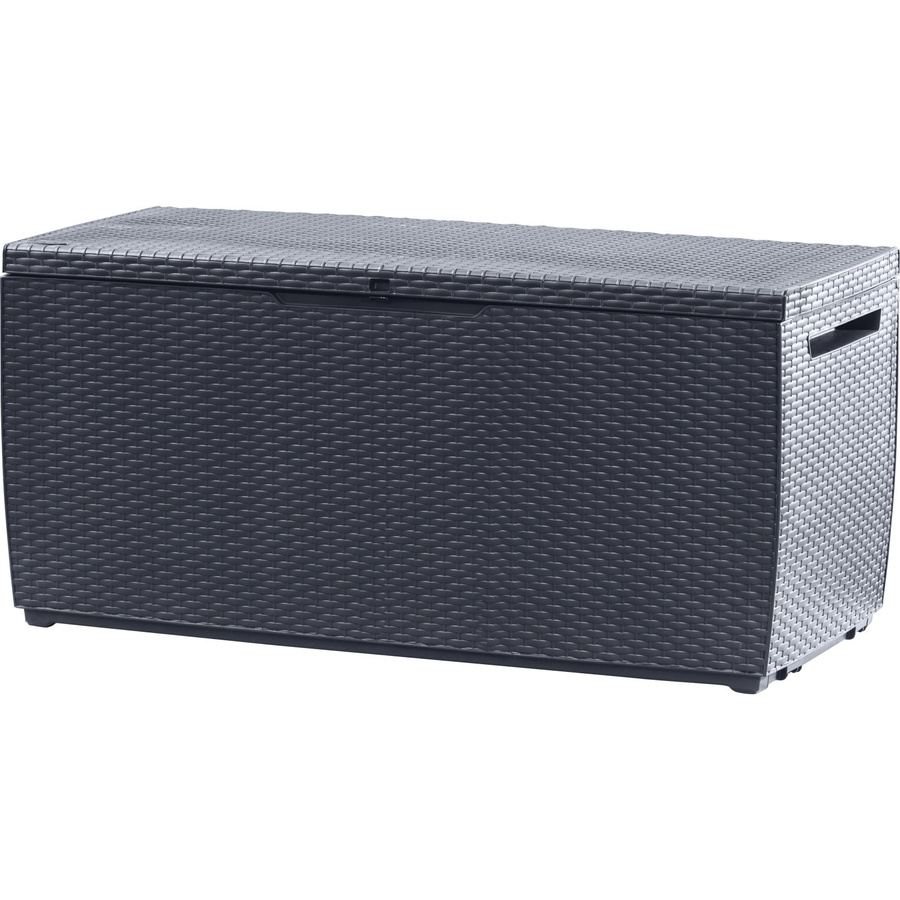 Keter Aufbewahrungsbox Capri 305 in Anthrazit mit Rattanoptik für Garten und Terrasse - Bild 2
