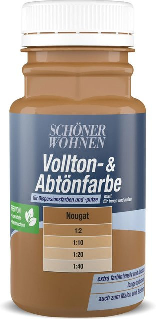 Schöner Wohnen Vollton- und Abtönfarbe Nougat Matt, Farbe: Braun, 0,125 l - Bild 1