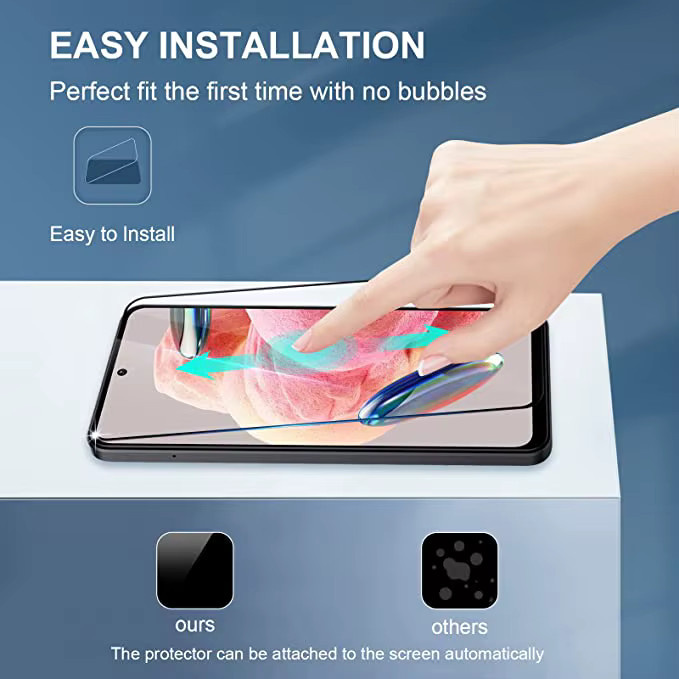 3er-Set Xiaomi Redmi K60 K60 Pro K60E K70 Ultra K70E K70 Pro Displayschutzfolie aus gehärtetem Glas, transparent - Bild 6