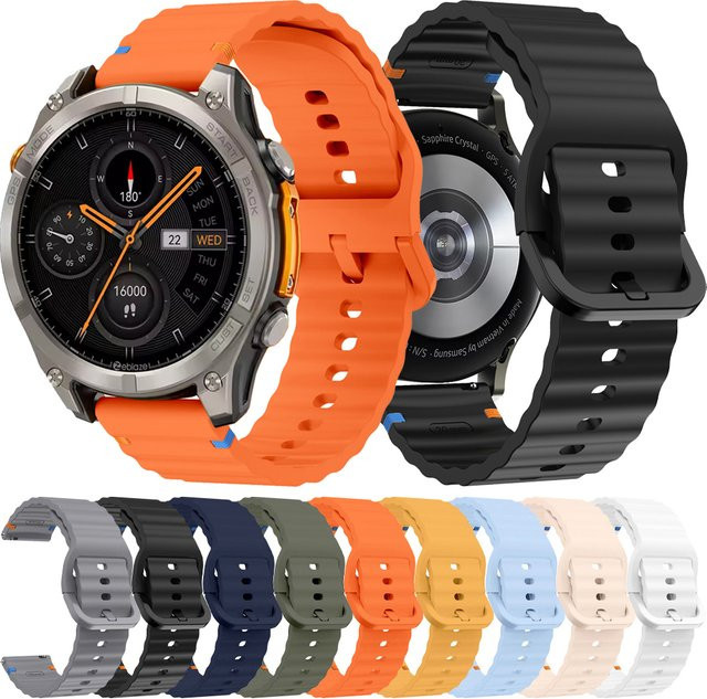 Zeblaze Uhrenarmband Silikon, Schwarz, 22 mm, Unisex - Bild 1