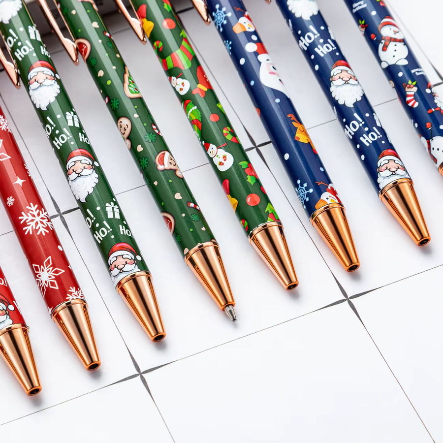 TWBEB Kugelschreiber mit weihnachtlichen Cartoon-Designs in Mehrfarbig und Rot aus Kunststoff - Bild 3
