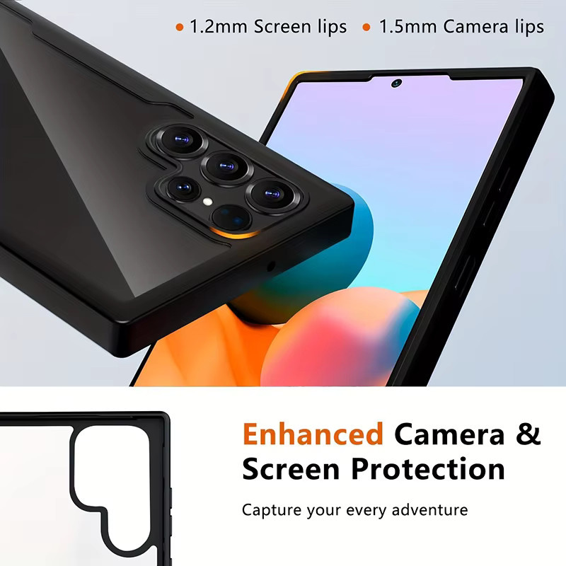 360-Grad Dual-Layer Displayschutzfolie in Schwarz für Samsung Galaxy S25 S24 S23 S22 S21 FE Ultra A56 A55 A54 A53 5G aus PC und TPU - Bild 4