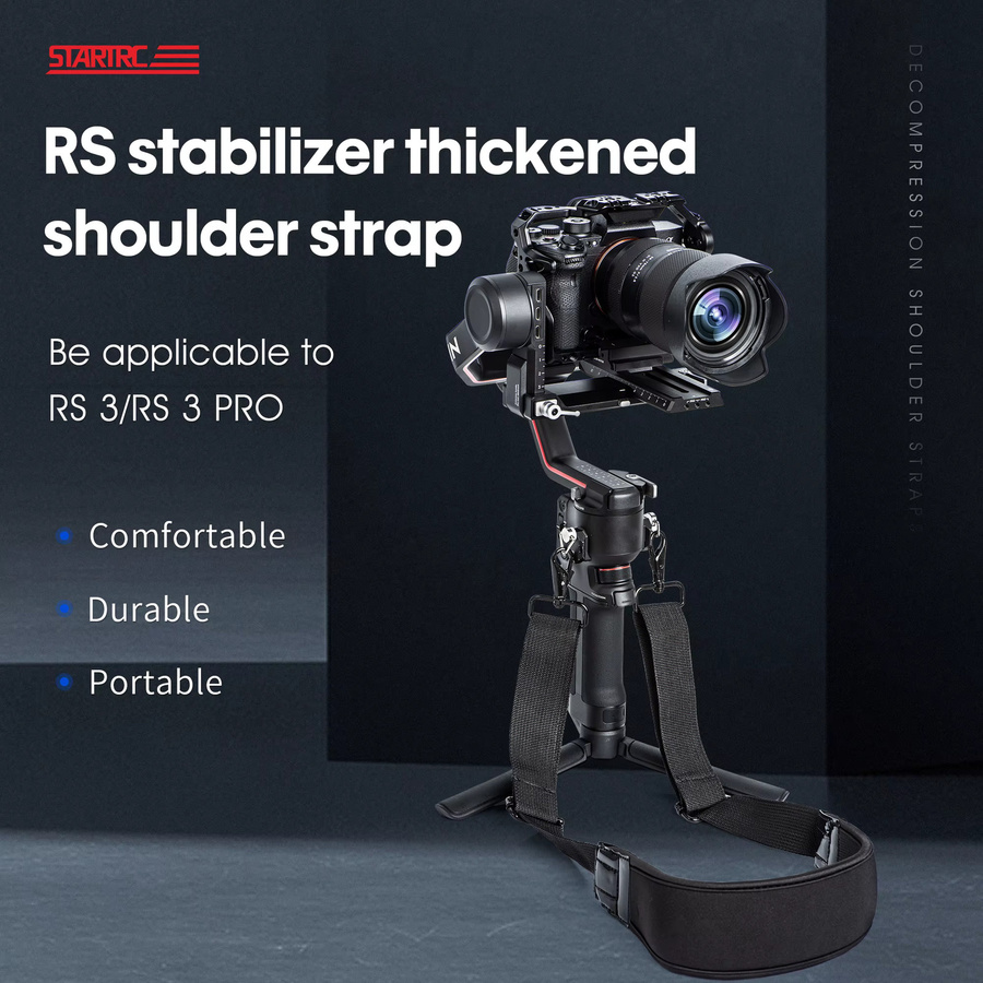 STARTRC Schultergurt zur Druckentlastung für DJI Ronin RS4 Pro und RS3 Pro Stabilisatoren in Schwarz - Bild 2