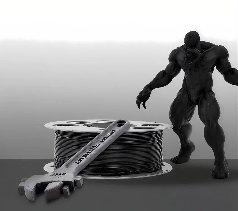 GIOIO ABS GF10 3D-Drucker Filament Glasfaser-verstärkt, 1,75 mm, 1 kg Spule, Grau oder Schwarz - Bild 3