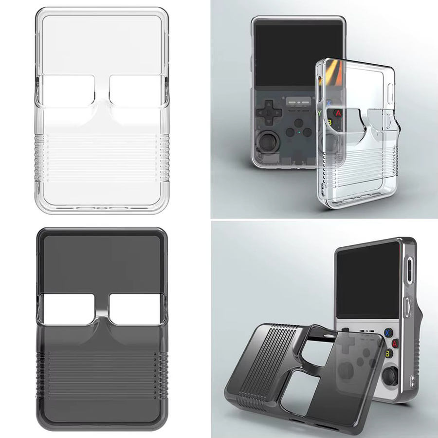 Kratzfeste und waschbare Silikon-Schutzhülle für R36s Handheld-Spielekonsole mit Trageband in Transparent - Bild 5