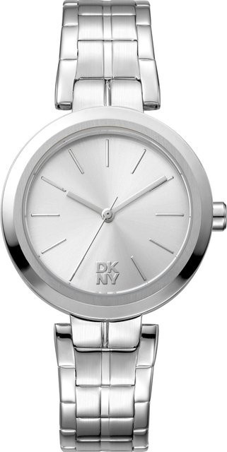 DKNY Damenuhr Downtown Midi, Quarz, Edelstahl, Silber, 32 mm, 5 ATM - Bild 1