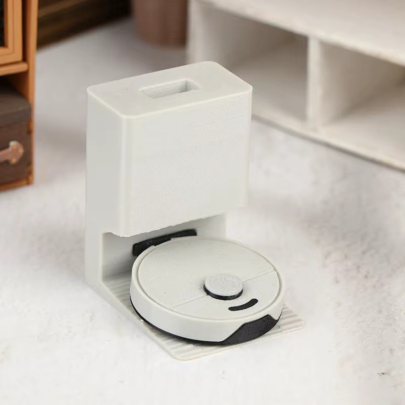 Miniatur-Kehrmaschinen-Ornament, Mini-Roboter-Staubsauger-Modell, 1:12 - Bild 3