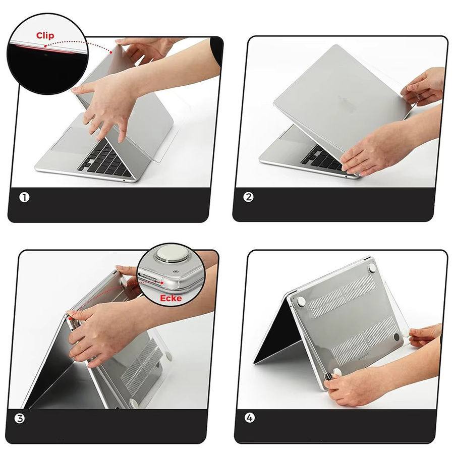 Transparente Laptop-Hülle für Apple MacBook Air 15.3 M5 M4 M3 M2 (Modelle A3448, A2941, A3114, A3241) - Bild 2