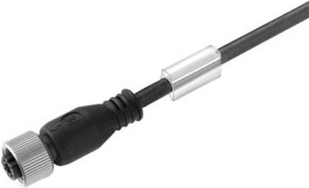 Weidmüller Sensor-Aktor-Steckverbinder M12 Stecker gerade mit Buchse gerade, Schwarz, Kabellänge: 1,00 m - Bild 1