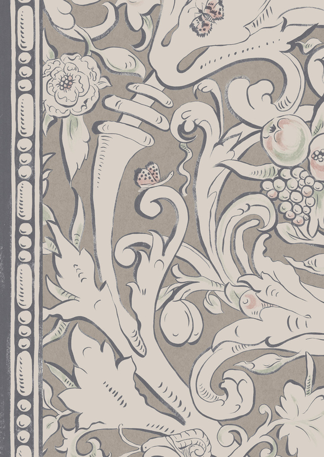Lewis & Wood Tapete Bacchus Malt mit floralem und botanischem Design in Multicolour - Bild 1