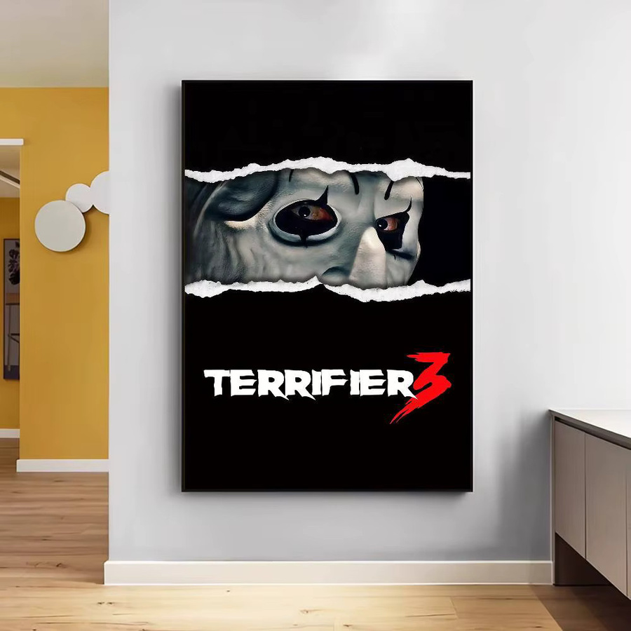 Halloween Terrifier Horrorfilm Anime Poster als selbstklebendes Kunstwerk in Mehrfarbig für deine Raumdekoration - Bild 4