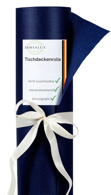 Sensalux Vlies-Tischdeckenrolle Dunkelblau, wasserabweisend und maschinenwaschbar, Breite: 150 cm, Länge: 25 m - Bild 1