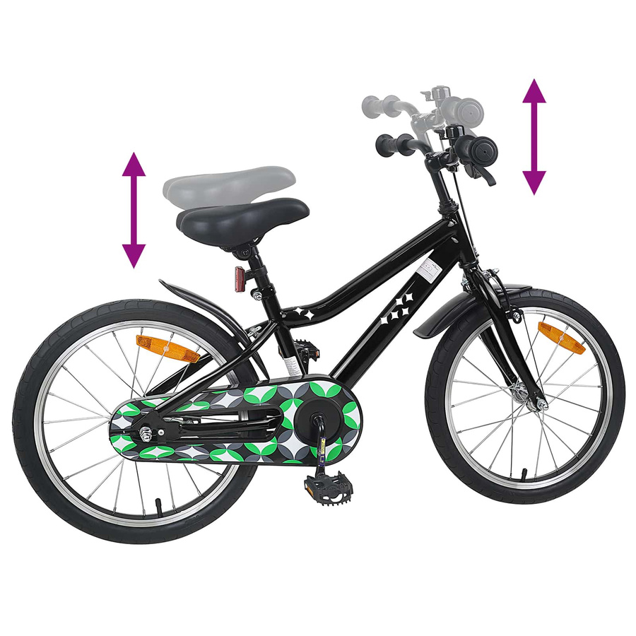 VD Home Furnishing Kinderfahrrad 18 Zoll Schwarz - Bild 2