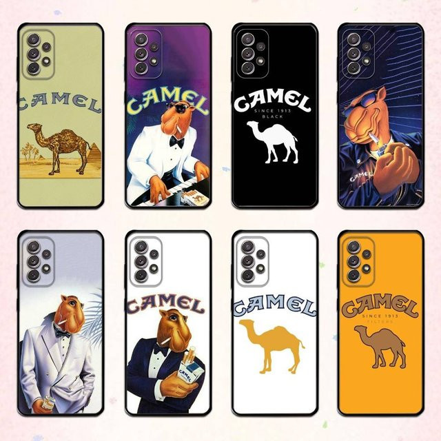Schwarze weiche Handyhülle im J-Joe C-Camel Design für Samsung Galaxy S25 S24 S23 S22 S21 S20 S10 S9 Ultra Plus Lite FE und weitere Modelle - Bild 1