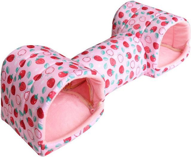 Weiches Kleintierbett mit Fruchtdruck als Höhle und Versteck für Hamster, Kaninchen oder Mäuse aus Polyester - Bild 1