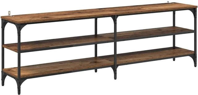 vidaXL TV-Schrank aus Altholz und Eisen in Braun, rustikaler Design-Schrank für Wohnzimmer und Home Office, B/T/H: 160 x 30 x 50 cm - Bild 1