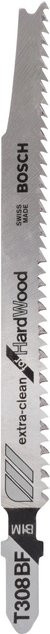Bosch Stichsägeblatt Pro T 308 BF Extra-Clean für Hartholz, 3 Stück, Silber - Bild 1