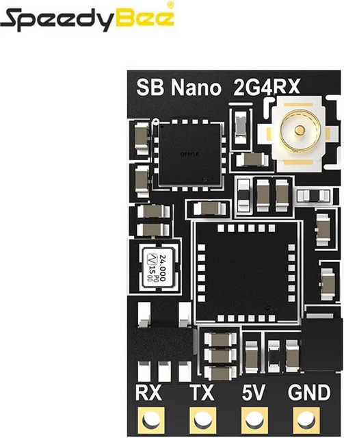 SpeedyBee Nano 2,4G ExpressLRS ELRS Empfänger für FPV Freestyle Long Range Drohnen in Schwarz - Bild 1