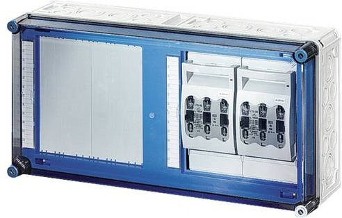 Hensel NH-Sicherungshalter 2000738, 3-polig, Sicherungsgröße 0, 125 A, 800 V, blau, Wandmontage - Bild 2